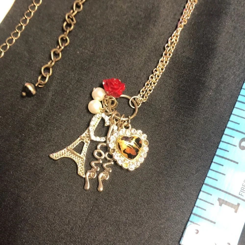 Gold tone jewelry collection w/2 necklace extenders
